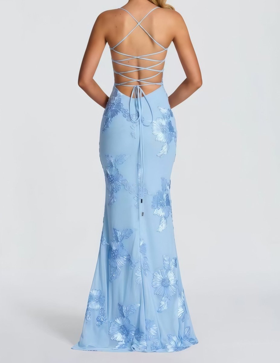 Wieczorowa Sukienka Maxi W Kwiaty
