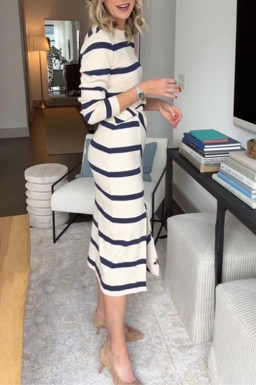 Kobiety Sukienka Midi | Długi rękaw krój