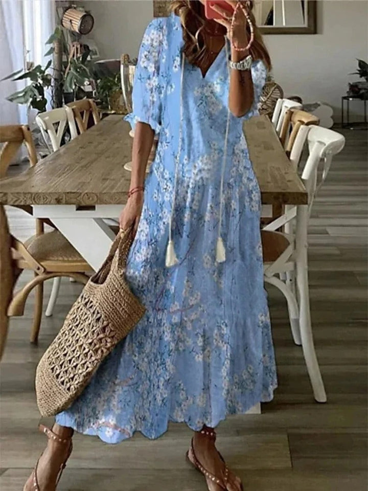Kobiety Sukienka Maxi | Dekolt W Serek